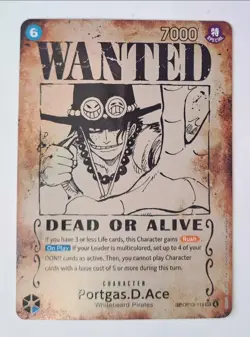 One Piece Carrying On His Will *PORTGAS.D.ACE* Wanted OP13-119 SEC Error Card SP - Image 5