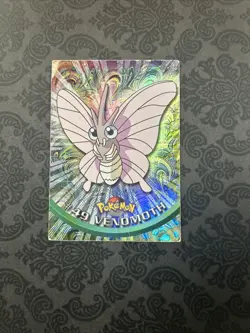 VENOMOTH #49 TOPPS Series 1 Holo Black Logo 2nd Print Pokemon Card - Image 1