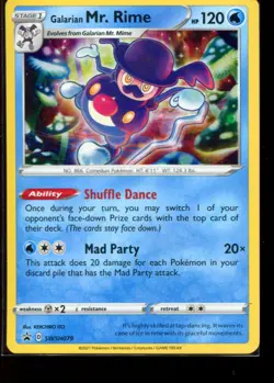 Galarian Mr. Rime SWSH079 NM Black Star Promo Holo Pokemon Card - Image 1