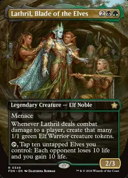 1 x Lathril, Blade of the Elves - Borderless - Foundations - NM-Mint - MTG - Image 1