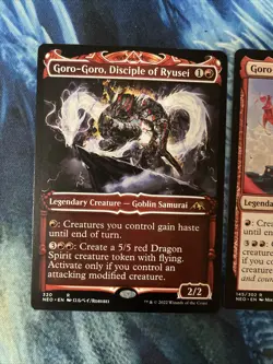 X3 MTG Goro Goro Disciple Of Ryusei Showcase NEO 320 Rare Legendary Creature - Image 2