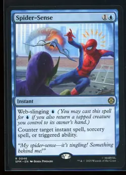 Spider-Sense 2025 Magic: The Gathering Marvel's Spider-Man #46 Rare - Image 1
