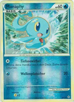 Pokemon Card Trading Card Game Unleashed No. 3/95 Manaphy Reverse Holo German - Image 1