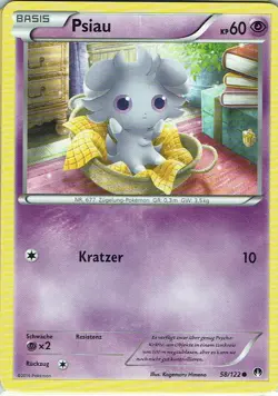 Pokemon Card Trading Card Game XY Turbo Fever No. 58/122 Meowth German - Image 1