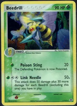 Pokemon Card Trading FireRed & LeafGreen No. 1/112 Beedrill Holo English - Image 1