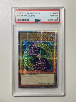 2023 YU-GI-OH! 25TH ANNIVERSARY TIN: DUELING HEROES #EN001 DARK MAGICIAN PSA 8 - Image 1