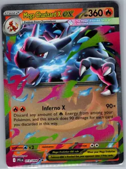 Mega Charizard X ex - 013/094 ME02: Phantasmal Flames - Pokemon Card - NM - Image 1