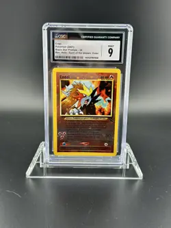 Entei Holo 2001 WOTC Pokemon Card Black Star PROMO 34 Set CGC 9 - Image 1