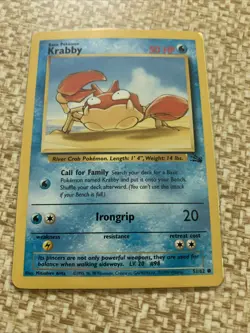KRABBY - 51/62 - Fossil - Pokemon Card - NM Near Mint Or Better - Image 1