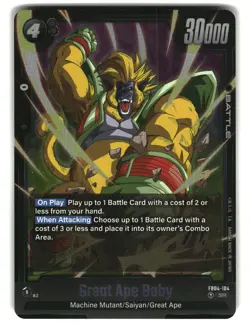 Great Ape Baby FB04-104 SR Fusion World Dragon Ball Super Card - Image 1