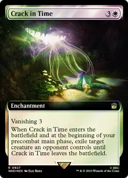 Crack in Time Surge Foil Extended Art Doctor Who Commander NM MTG - Image 1