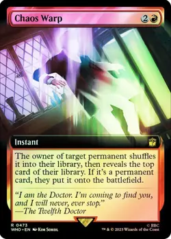 Chaos Warp Foil Extended Art Doctor Who Commander NM MTG - Image 1