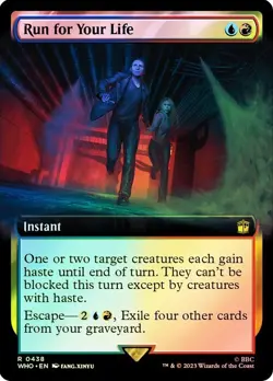 Run for Your Life Foil Extended Art Doctor Who Commander NM MTG - Image 1