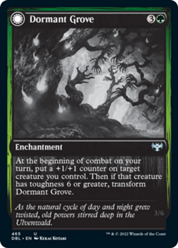 Dormant Grove / Gnarled Grovestrider Silver Screen FOIL Innistrad Crimson Vow NM - Image 1