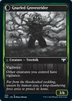 Dormant Grove / Gnarled Grovestrider Silver Screen FOIL Innistrad Crimson Vow NM - Image 2