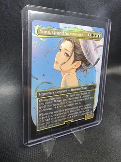 Yuna, Grand Summoner Promo 0001 Final Fantasy Mtg Borderless Foil Ffx - Image 4
