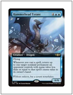 1x Hammerhead Tyrant, Extended Art, Tarkir Dragonstorm, Magic MTG NM - Image 1
