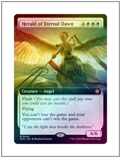 1x Herald of Eternal Dawn, Extended Art Foil, Magic MTG NM - Image 1