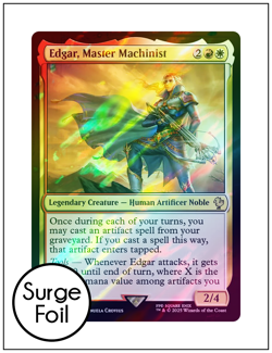 1x Edgar, Master Machinist, Surge Foil, Final Fantasy, Magic MTG NM - Image 1