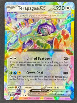 Pokemon Terapagos ex 128/142 SCR Stellar Crown NM - Image 1