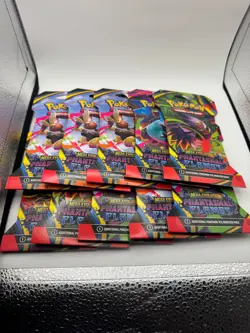 10x Pokemon TCG Phantasmal Flames Sleeved Booster Pack Lot of 10 - Image 1