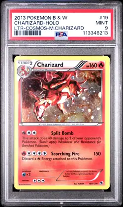 POKEMON LEGENDARY TREASURES CHARIZARD #19 COSMOS HOLO PSA 9 MINT #113346213 - Image 1