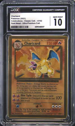 2021 POKEMON CELEBRATIONS CLASSIC COLL ULTRA PREM COLL CHARIZARD CGC 10 - Image 1