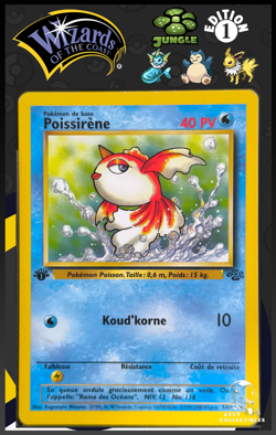 Carte Pokemon Poissirene 53/64 Edition 1 Ed 1 Jungle Wizards FR 3 - Image 1