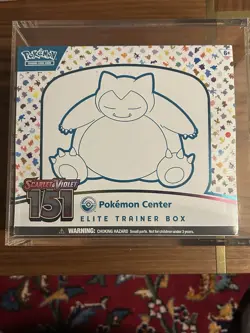 Scarlet Violet 151 Pokemon Center Elite Trainer Box With acrylic case! - Image 1