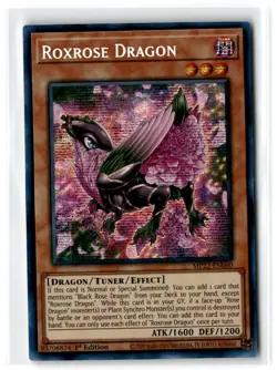 2022 Tin of the Pharaoh's Gods Mega Pack Roxrose Dragon #MP22-EN060 Prismatic - Image 1
