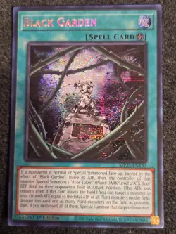 Yugioh Black Garden MP25-EN132 1st Edition Prismatic Secret Rare NM - Image 1