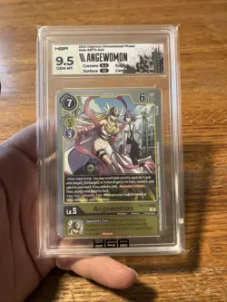 Digimon Card Game Angewomon BT11-042 Rare Dimensional Phase - Graded HGA 9.5 - Image 2
