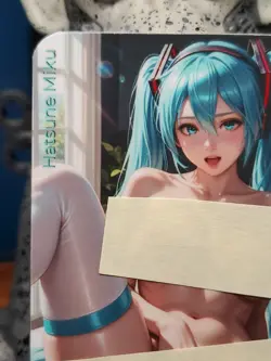 1/1 Only 1 Made Hatsune Miku NSFW Topless Anime Lonestar Customs Waifu Card - Image 2
