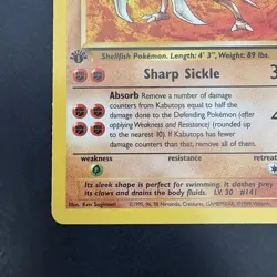 Pokemon TCG Kabutops 1st Edition 24/62 Fossil Unlimited Non-Holo Card LP - Image 5