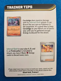 Mega Charizard Trainer Tips Card Pokemon TCG: Phantasmal Flames Near Mint (NM) - Image 2