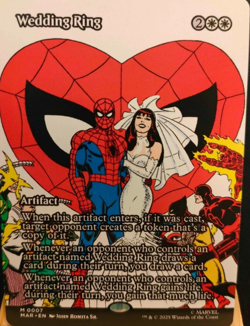 Wedding Ring - Spider-Man - Borderless Full Art - Mythic - NM MTG - Image 1