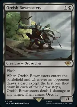 LP MTG Orcish Bowmasters Light Play The Lord of the Rings: Tales of Middle-Earth - Image 1