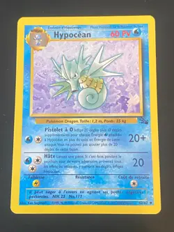 CARTE POKEMON HYPOCEAN 42/62 FR PEU COMMUNE WIZARDS FOSSILE - TBE/EXC - Image 1