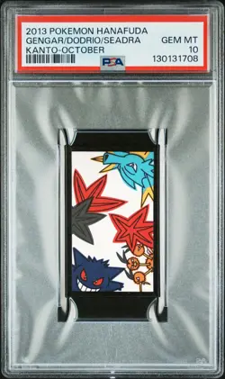 2013 POKEMON HANAFUDA KANTO OCTOBER DODRIO/GENGAR/SEADRA PSA 10 - Image 1