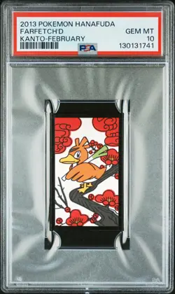 2013 POKEMON HANAFUDA KANTO FEBRUARY FARFETCH'D PSA 10 - Image 1