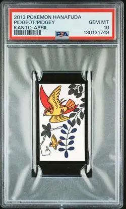 2013 POKEMON HANAFUDA KANTO APRIL PIDGEOT/PIDGEY PSA 10 - Image 1