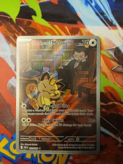 Pokemon TCG Team Rockets Meowth Card 203/182 Destined Rivals Set - Image 3