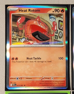 holo Heat Rotom 013/091 Pokemon card SV Paldean Fates rare NM - Image 1