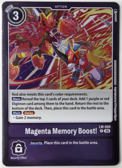 Magenta Memory Boost! LM-050 P Foil NEW Limited Card P@ck Billion Bullet - Image 1