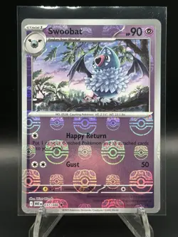 Swoobat - 037/086 - Masterball - Reverse Holo Pokemon Tcg Cards English 2025 - Image 1
