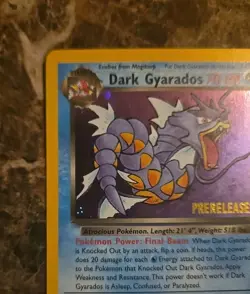 Dark Gyarados (Prerelease) 08/82 Wotc Promo Holo ?? Vintage Pokemon Rare Card?? - Image 2