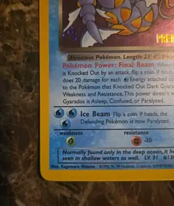 Dark Gyarados (Prerelease) 08/82 Wotc Promo Holo ?? Vintage Pokemon Rare Card?? - Image 4