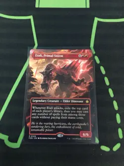 MTG Magic The Gathering Etali, Primal Storm FDN Borderless Dinosaur Commander - Image 1