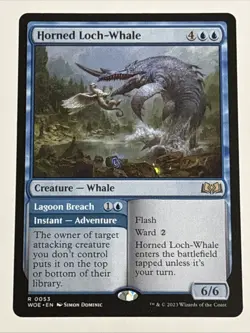 MTG Wilds of Eldraine Horned Loch-Whale 0053 NM Rare - Image 1