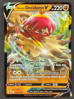 Pokemon Hisuian Decidueye V SWSH238 SWSH Black Star Promo NM - Image 1